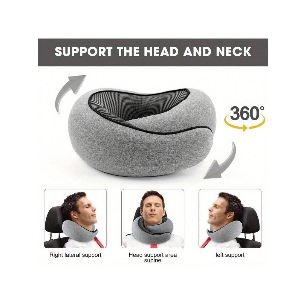 1 Portable U-shaped Neck Pillow, Suitable For Airplanes, Cars, Offices, And Vertical Sleep