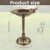 Vintage Bird Bath Feeder Bowl for Outdoor Garden Decor Courtyard Parrot Hummingbird Wild Birds Feeding Watering Supplies