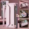 CaseMe (C36) Crossbody Wallet Case For iPhone 13 14 15 16 Pro Max Zipper Wrise Multi-functional Flip PU Leather Card Slots Holder Cover Protector