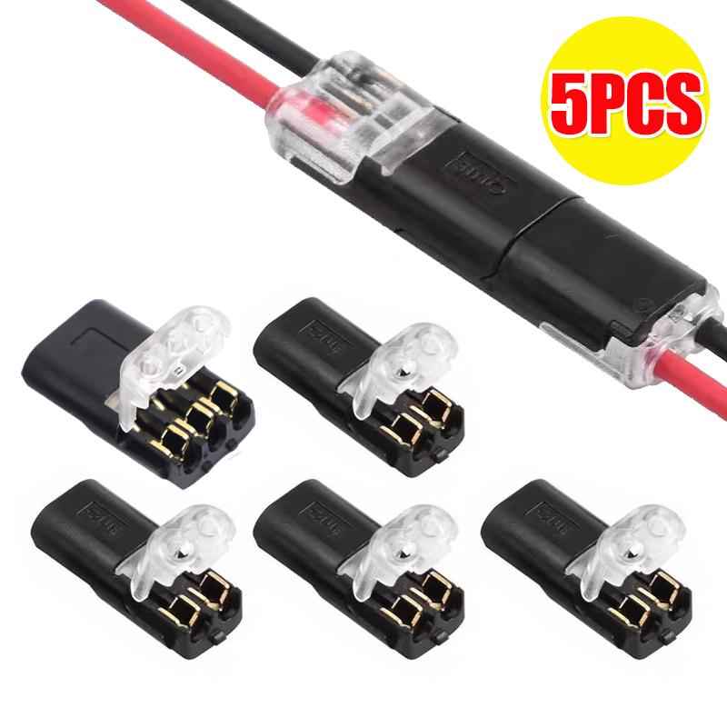 3-Pin Wire Connectors Terminals Universal Quick-Connect Plug-In Crimp Wire Cable Mini Electrical Inter-plug Type Connector Tools