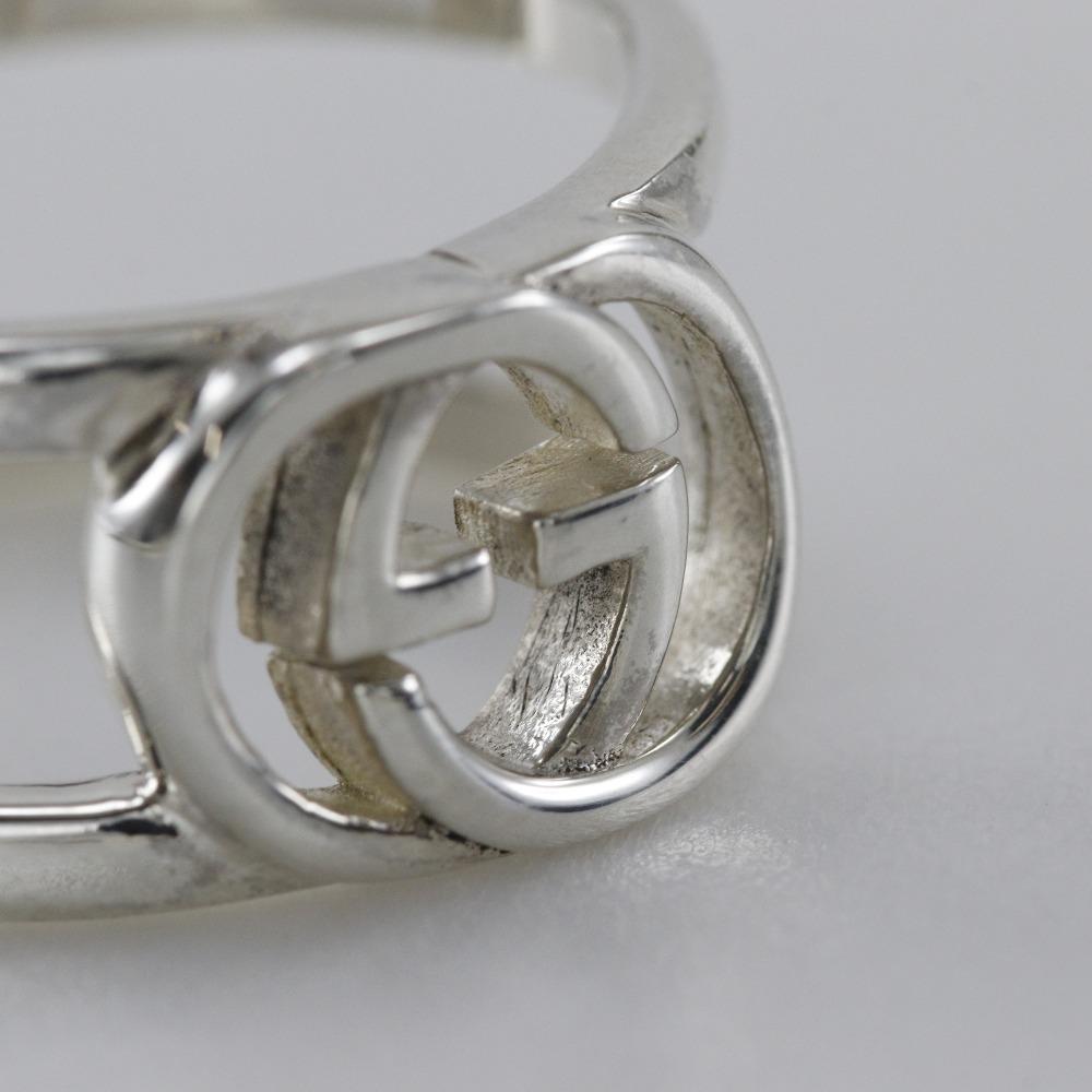 GUCCI Interlocking G Ring wide open Silver925 #6.8(US Size) 4.3g Women Used