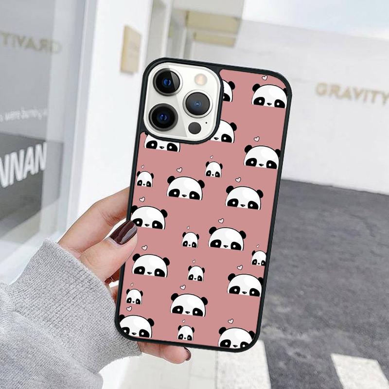 China Panda Creative Hard Phone Case For iPhone 17 Air 15 16 Cover  11 13 14 Pro Max 12 Plus Max Fundas