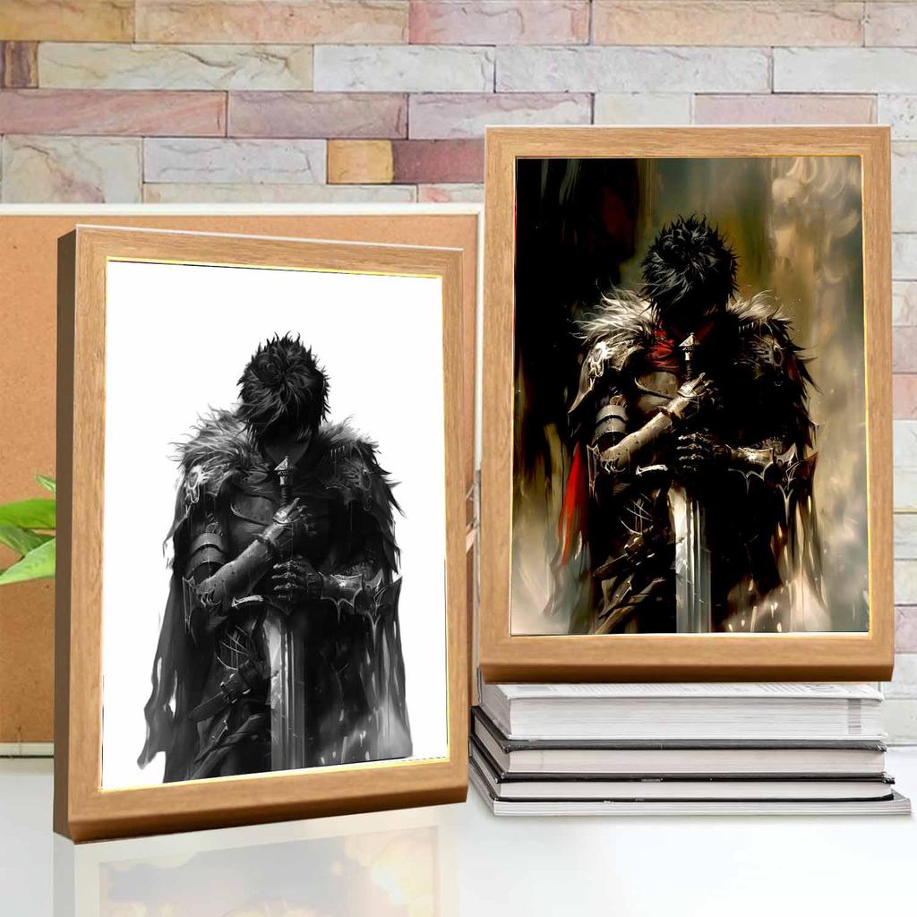 Berserk Behelit Griffith Anime Figure Light Painting Photo Frame Figures Led Lamps Take Bedroom Decor Birthday Gifts moon Lamp
