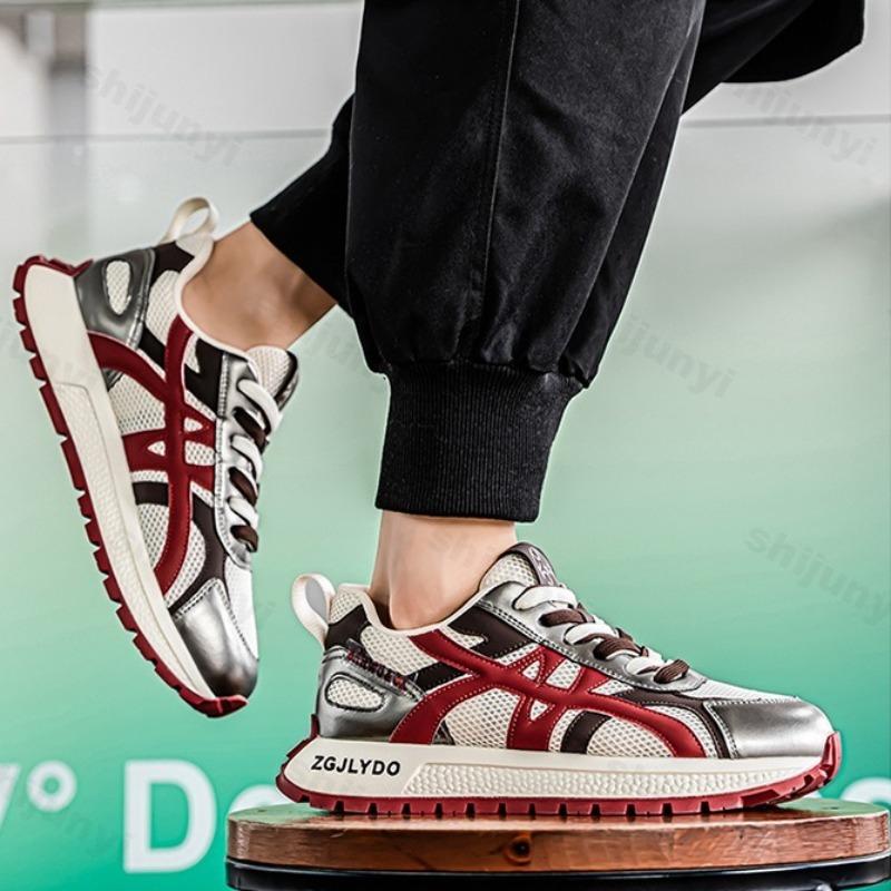 Fashion Men's Shoes 2025 Summer Mesh Breathable Casual Sneakers Versatile Thick Soled Comfortable Fashion Trend Non slip Chunky sneakers