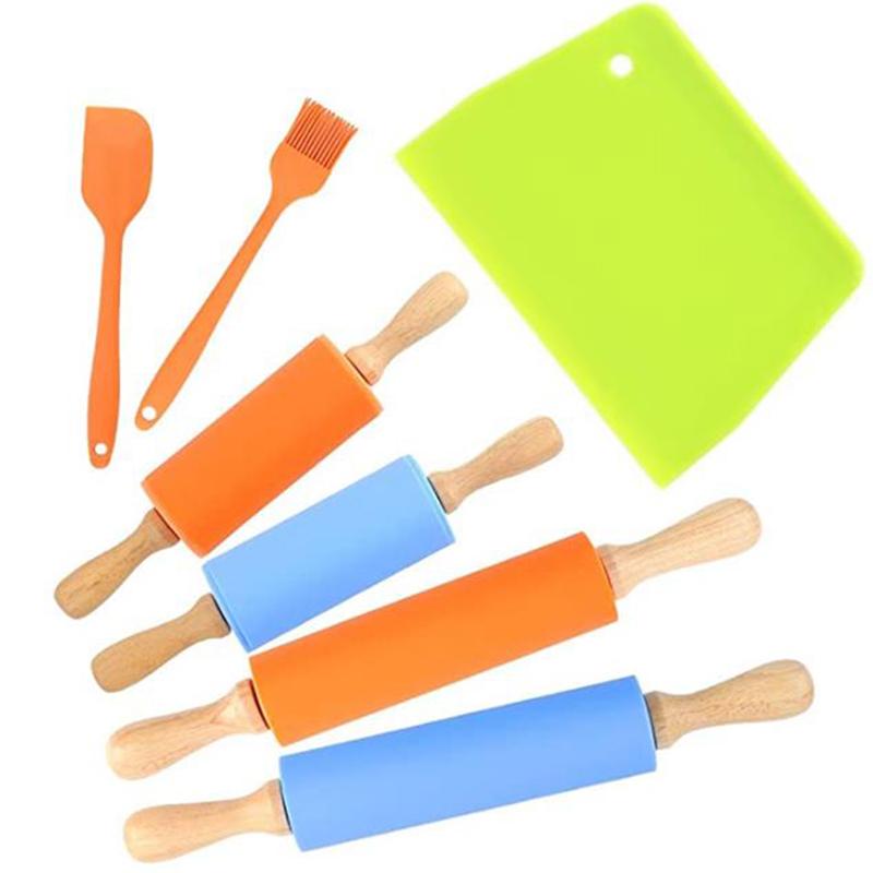 Cheap 7Piece Silicone Rolling Pin Kit, 15Inch and 9Inch Stick Shovel