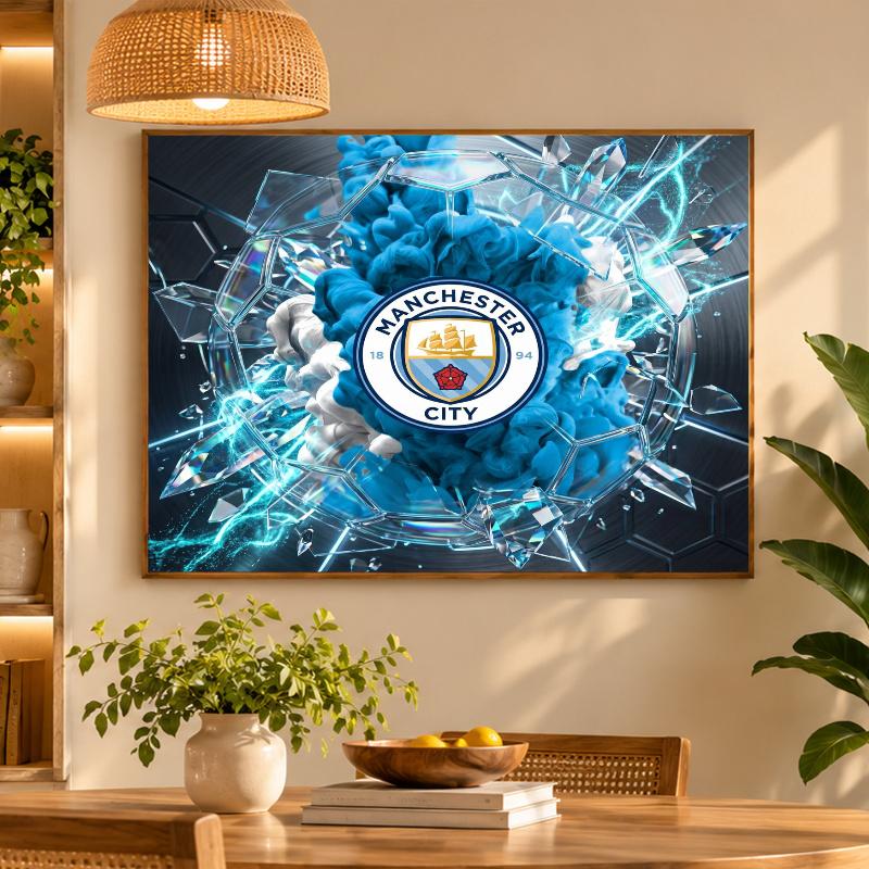 5D Diamond Painting Manchester City DIY Full Drill Diamond Art Kit Home Decoration