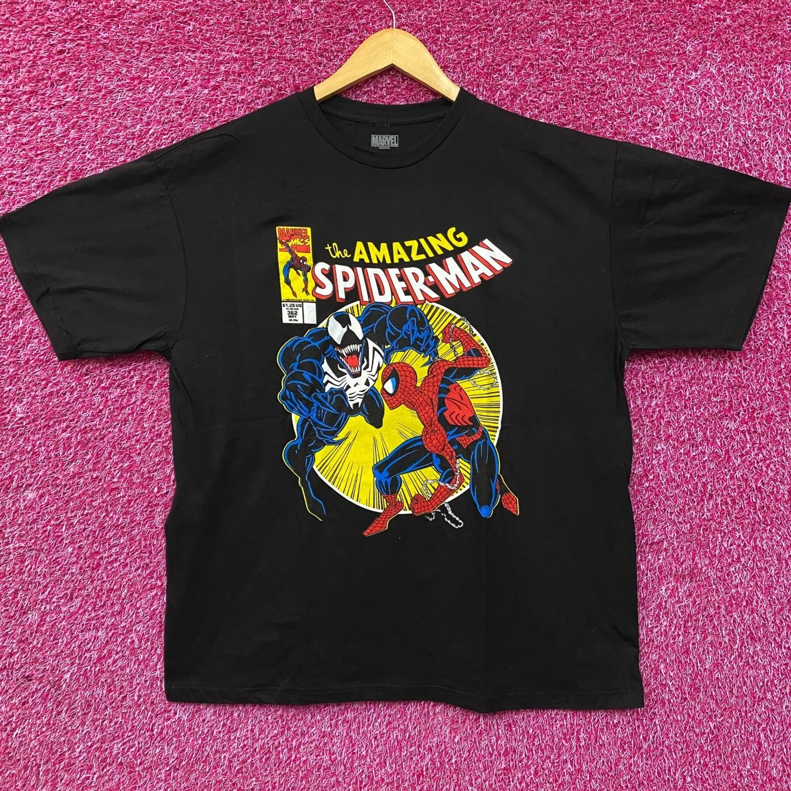 Marvel The Amazing Spider-Man Venom Vs Spidey Retro Graphic Design T-Shirt XL S