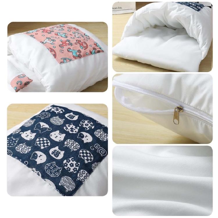 Cat Cave Bed Sleeping Bag Self-Warming Calming & Cosy Pad Cushion with Pillow