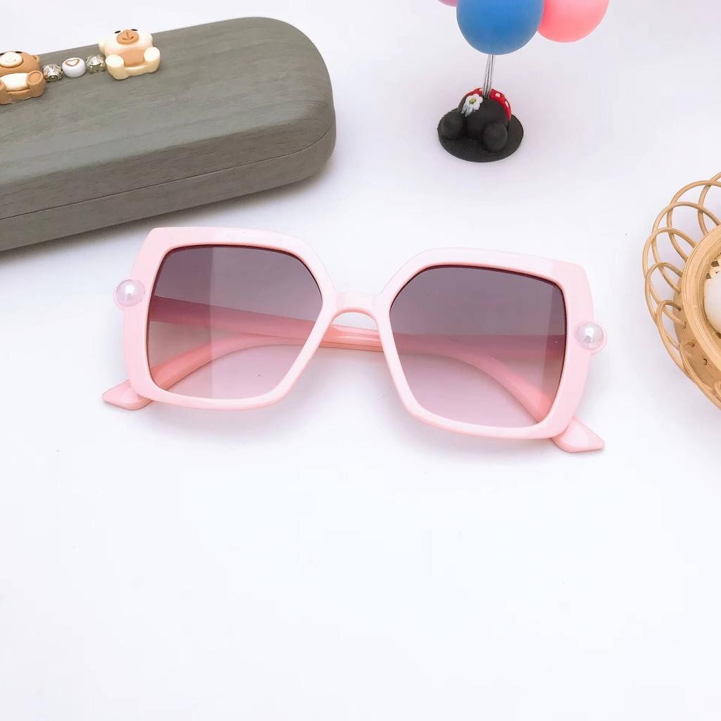 2026 Sun UV Protection Style Baby Sunglasses Boys And Girls Glasses New Square Frame Children's Glitter Cute