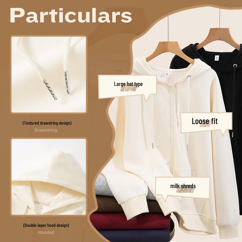 Jeanswest Women's Hooded Zipper Cardigan Sweatshirt