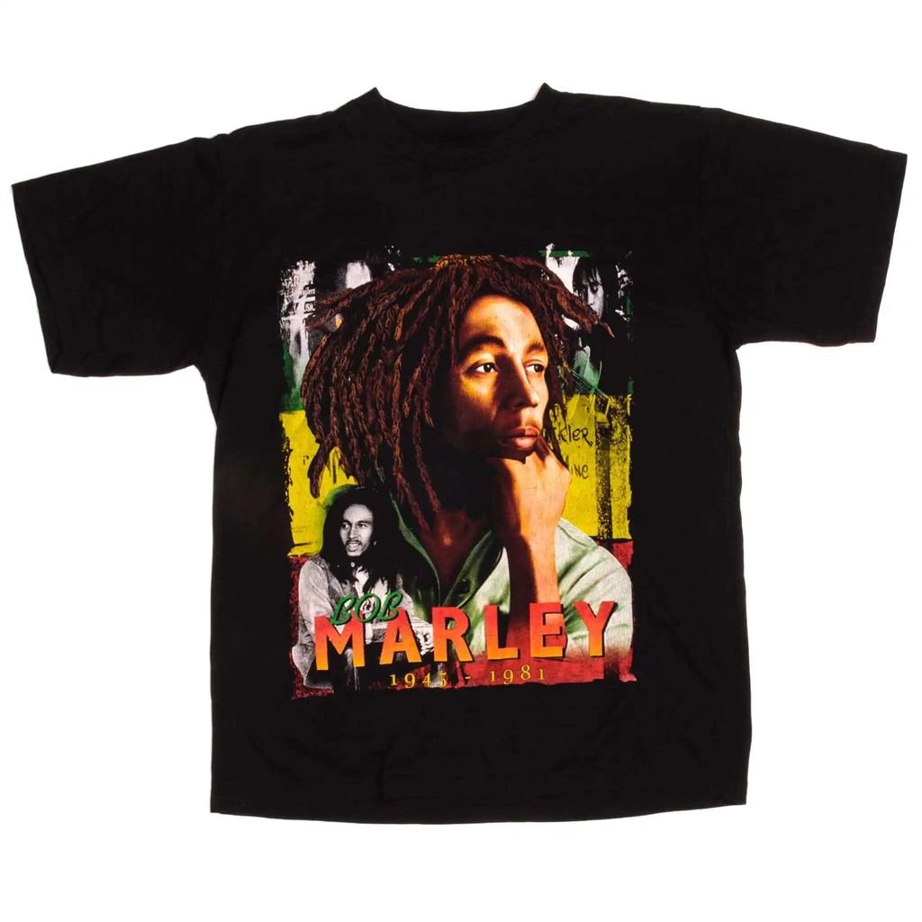 Harajuku Rap Singer Bob Marley Tshirt Fashion Print Tshirt Street Hip Hop Punk Top Vintage Tshirt Summer Clothing Unisex