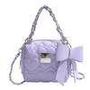 Ladies' Handbag, Women's Love Embroidered Thread Chain Handbag, Korean Chain Bag, Versatile and Western-style Bow, Small Fragrant Crossbody Bag