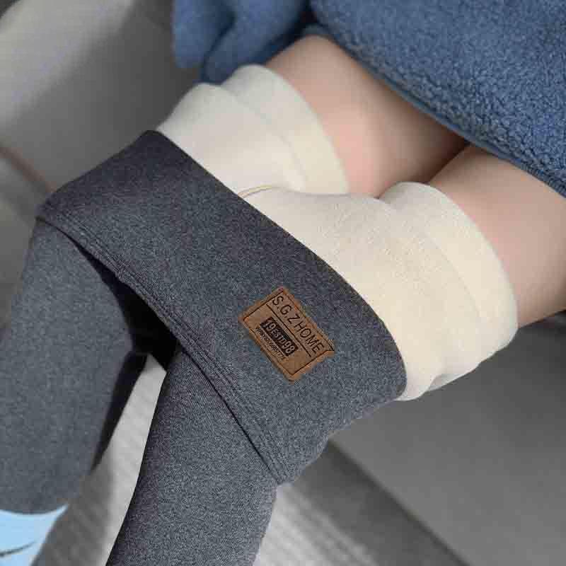 

Женские леггинсы больших размеров с флисовой подкладкой в рубчик, теплые зимние колготки, брюки из плотного бархата с высокой талией для холодной погоды S