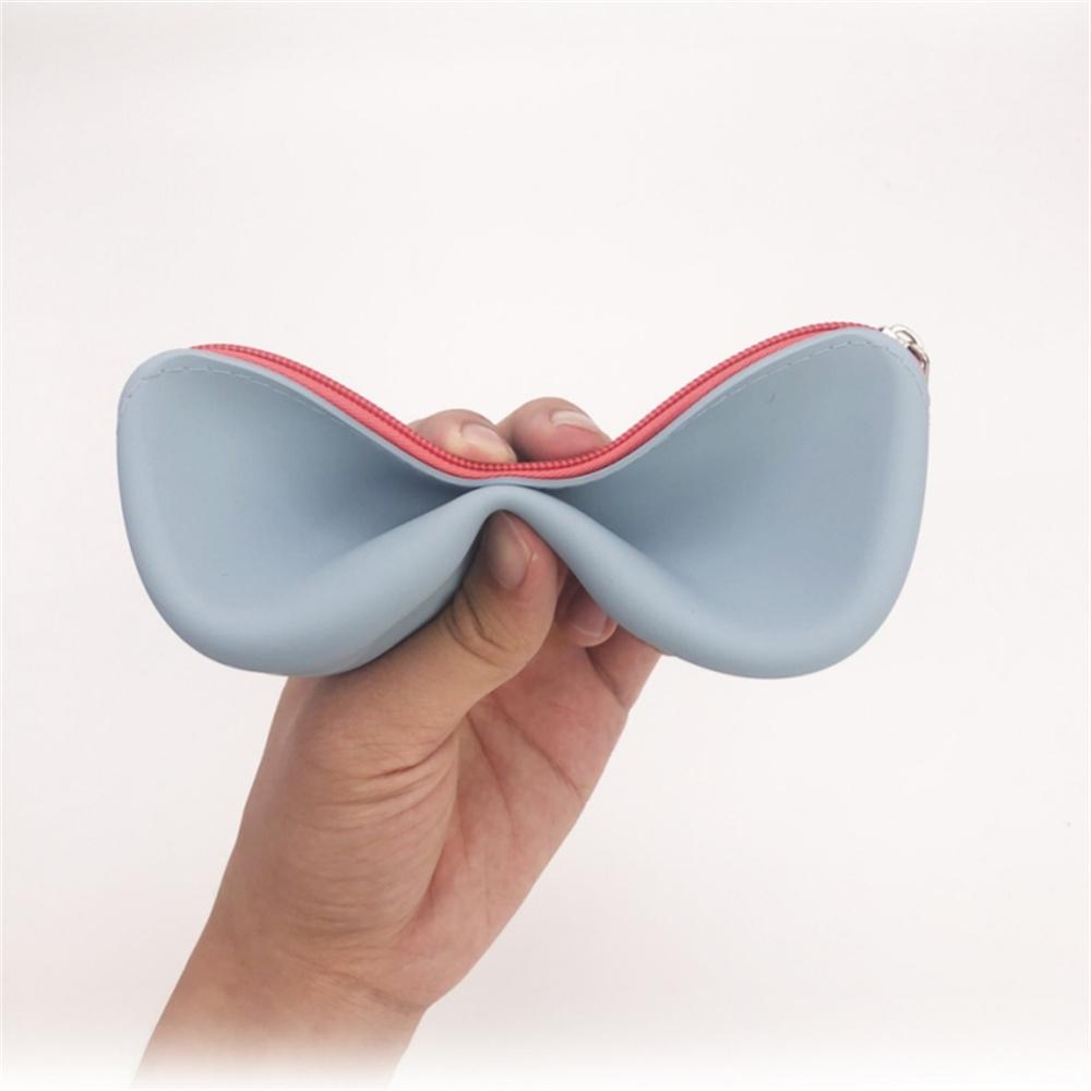 Glasses Bag Candy Color Dustproof Glasses Box Coin Bag Silicone Eyeglasses Case For Girls Accessories Travel Dustproof