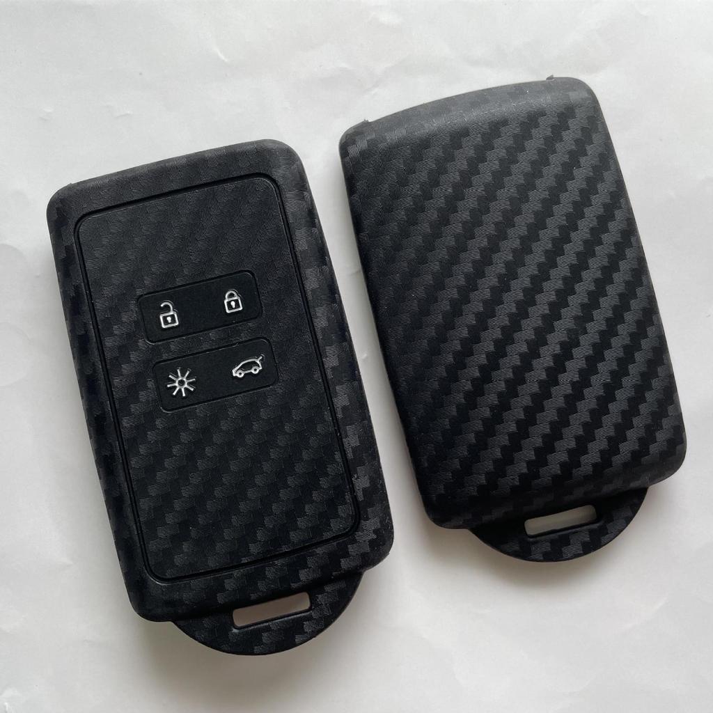 Renault Car Key Cover: Carbon Fiber for Captur, Fluence, Scenic, Megane, Latitude, Laguna