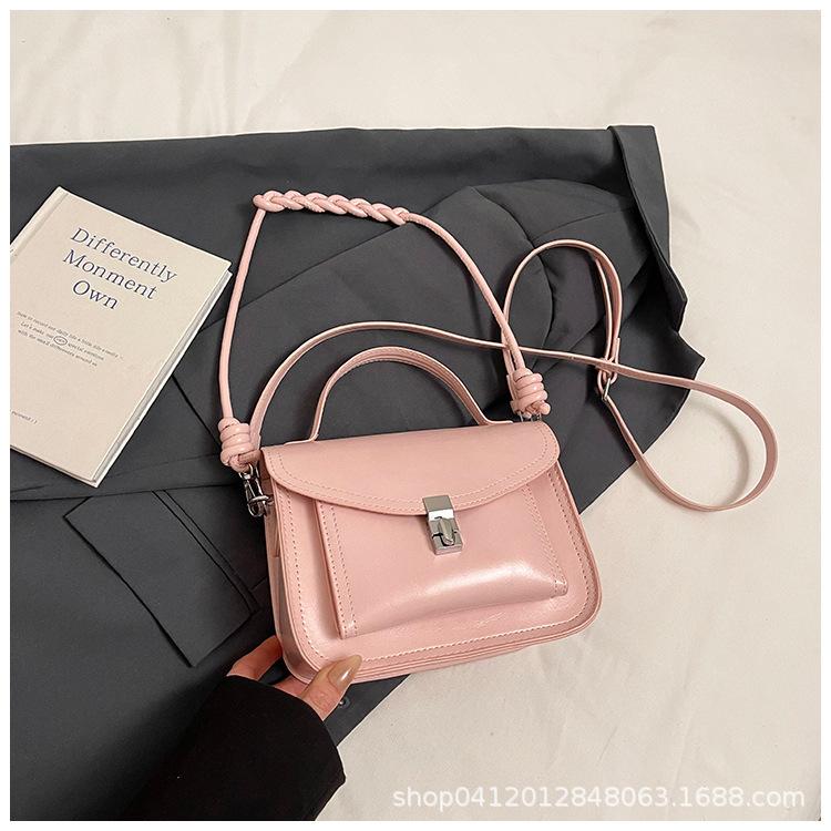 

This year s popular retro mailman bag women s 2025 new soft leather shoulder crossbody simple lock portable small square bag