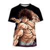 Anime Baki The Grappler Yujiro Hanma 3D Print T-Shirts Men Women Fashion Oversized Short Sleeve T Shirt Male Tees Tops Clothing