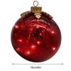 LED Glass Christmas Ball Ornaments Battery Powered Tabletop Christmas Decorations Christmas Decorative Lamp for Home Decor