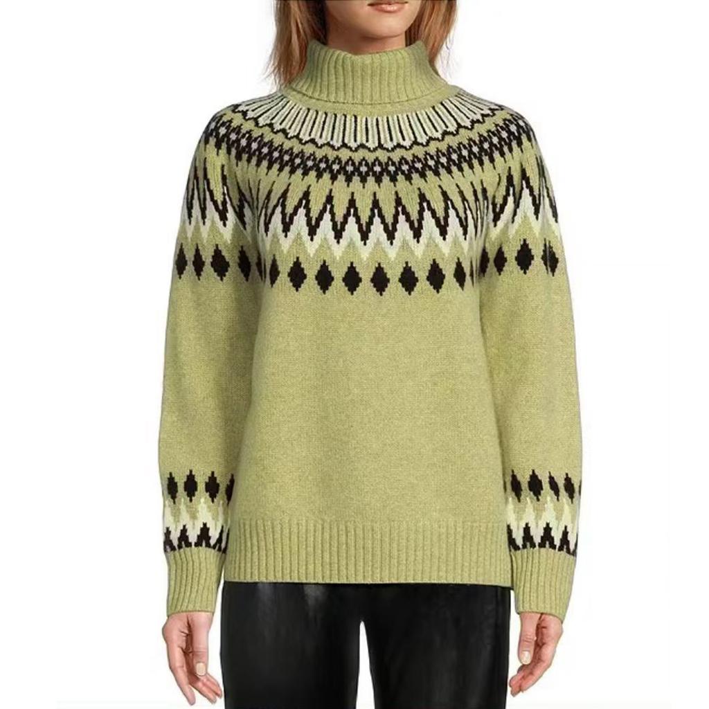 Damenpullover Strickpullover Rollkragen Langarmshirts Herbstmode