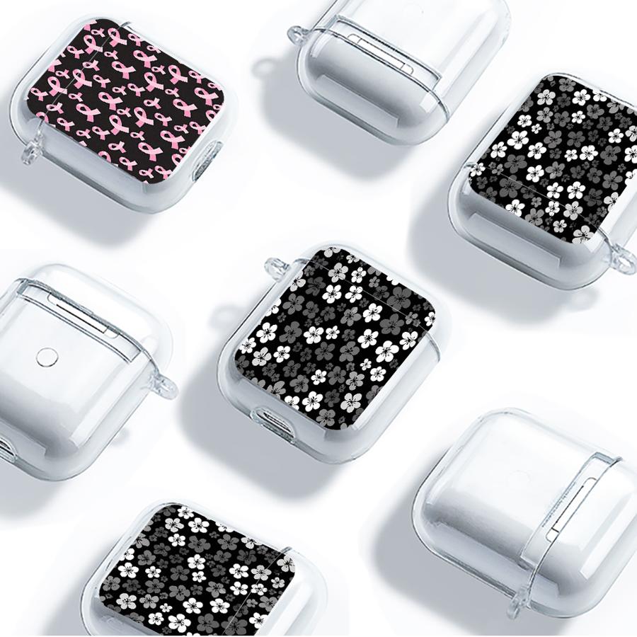 Case For Airpods Pro2 2 1 Pro3 Pro 4 3 Clear Earphone Cases Cover Cute Flower And Pink Bow