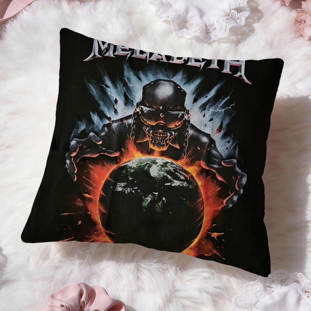 Band Megadeths Cushion Cover Premium Comfort Reversible Pillow Cove -Two in One Design for Any Room & Car Interior