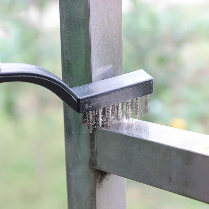 Yeni 2'li Temizleme Tel Fırça Seti Paslanmaz Çelik Fırça Bakır Fırça Naylon Fırça