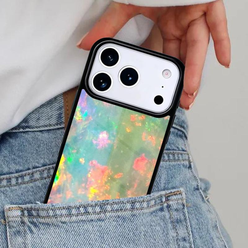 Opal Stone Iridescent Phone Case for iPhone 17ProMax 12 13 14 15 16e 17 Pro Max Plus Air Cover
