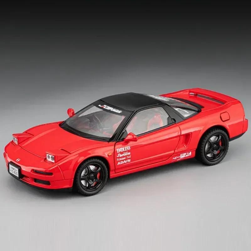 

1:22 Honda Acura NSX NA1 Alloy Supercar Model Toys Diecast Christmas Vehices Doors Opened Sound Light Pull Back Collection Gifts красный