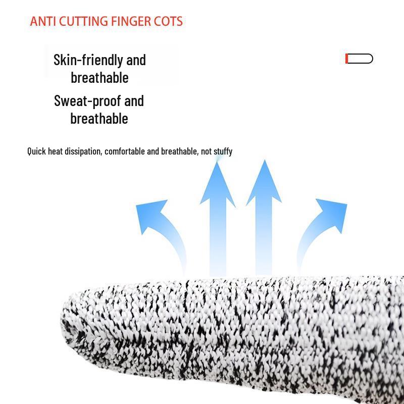 Level 5 Cut-Resistant HPPE Finger and Thumb Sleeves for Woodworking and Carving