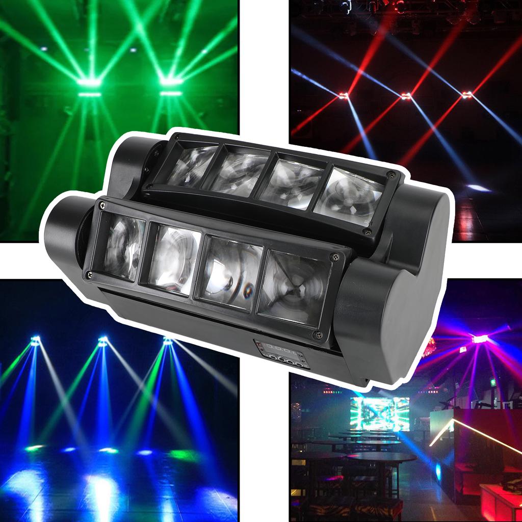 80W 8LED RGBW Spider Moving Head Stage Lighting Beam DMX Disco Party DJ Lighting