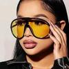 Square Sunglasses Women Men Vintage Brand Mirror Big Frame Sun Glasses Female Male Cute Lens Personality Colors Oculos De Sol