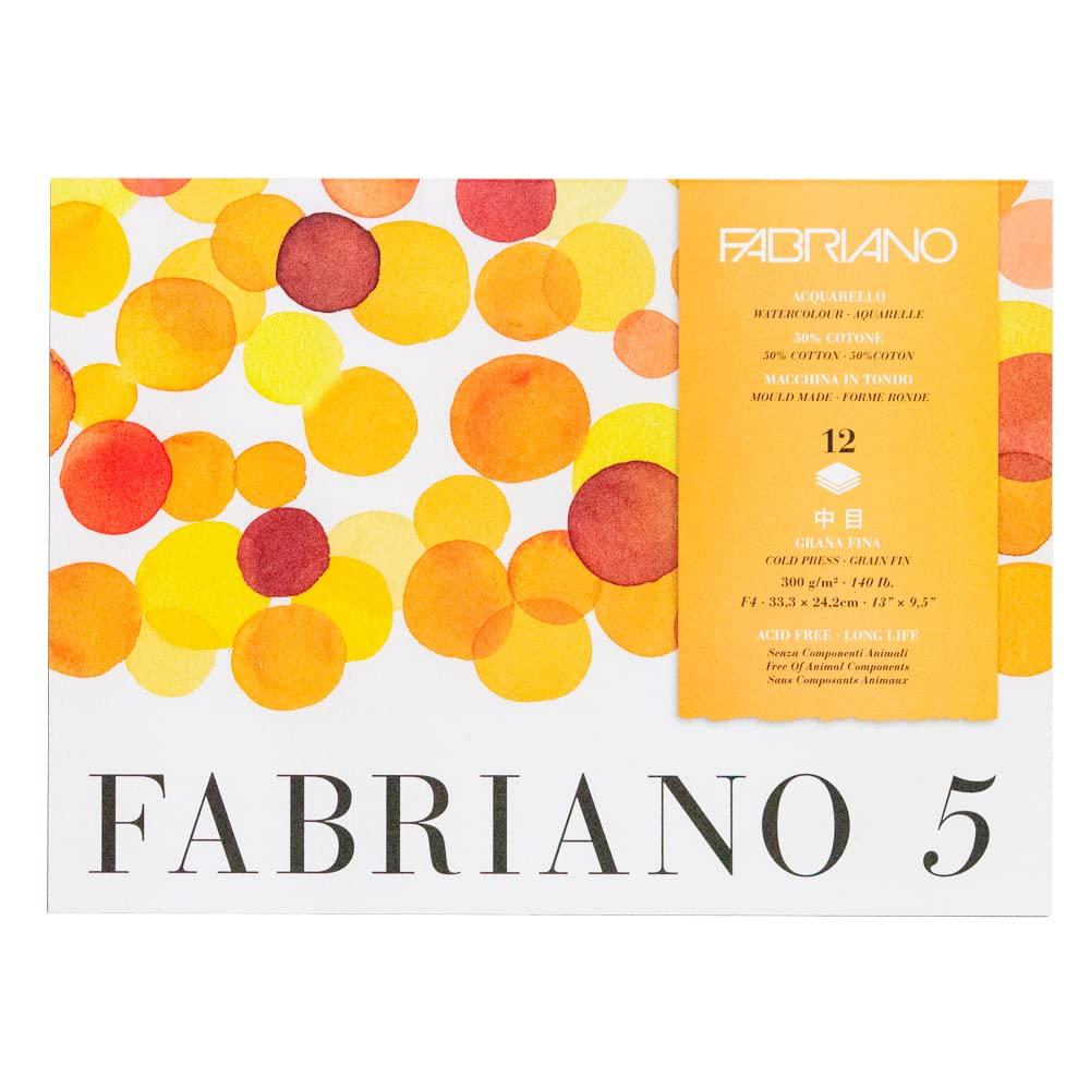 

KUSAKABE Fabriano Watercolor Fabriano 12 F4 Paper, 5, F4, Medium, Sheets, F5B-F4,