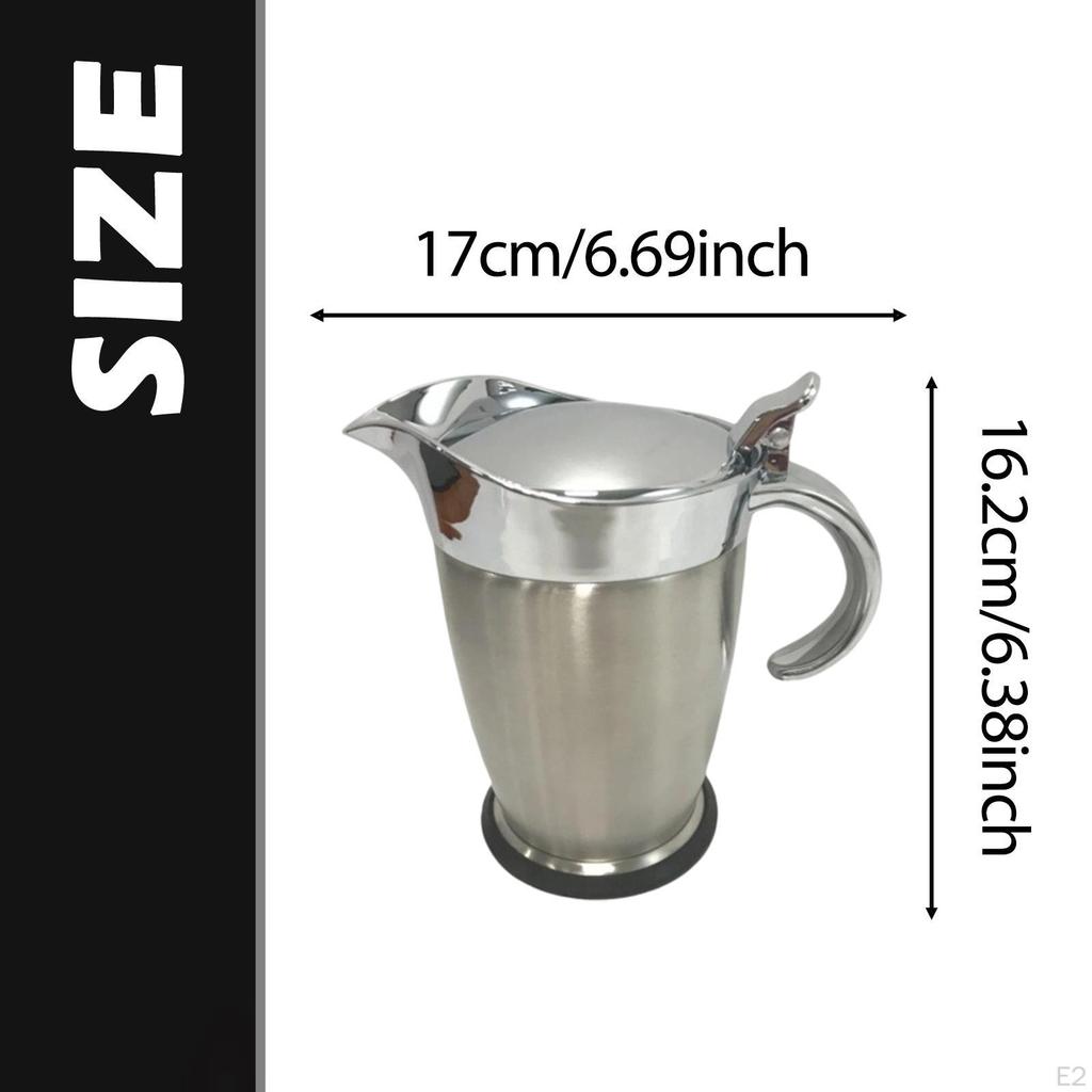 Stainless Steel Sauce Jug Pitcher Versatile Dispenser Thermal Gravy Pot for Kitchen Snack