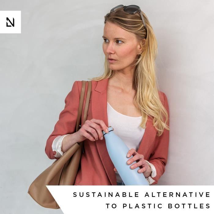 Gourde d'eau - lars nysøm - 1000ml - acier inoxydable - isolée sous vide - étanche