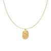 Vintage Fashion Simple Geometric Rose Pendant Necklace For Women Female Boho Gold-plate Snake Chain Choker Jewelry Gift