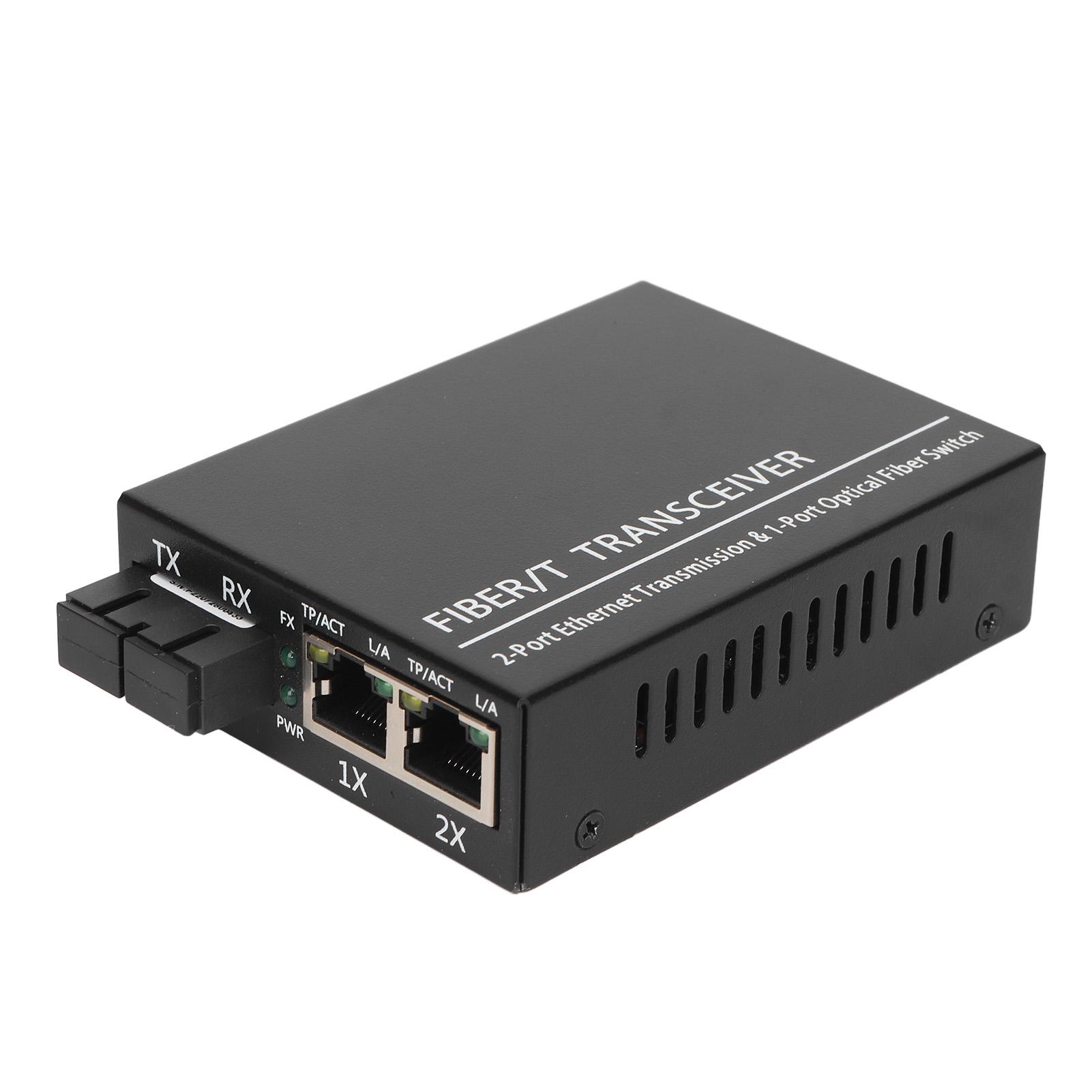 

Tx1310nm волоконно-оптический трансивер RJ45 порт двухволоконный одномодовый оптический трансивер 100‑240 В вилка США EU Plug