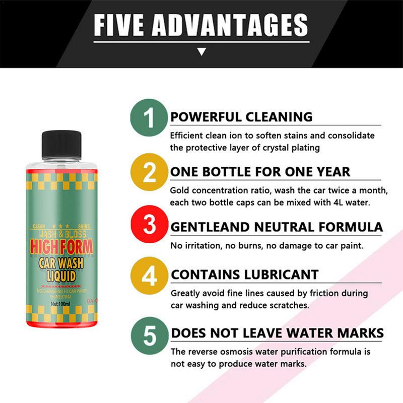 Autoshampoo Hochschäumendes Autowaschmittel Autopflegezubehör Außenreiniger für Limousinen, LKWs, SUVs