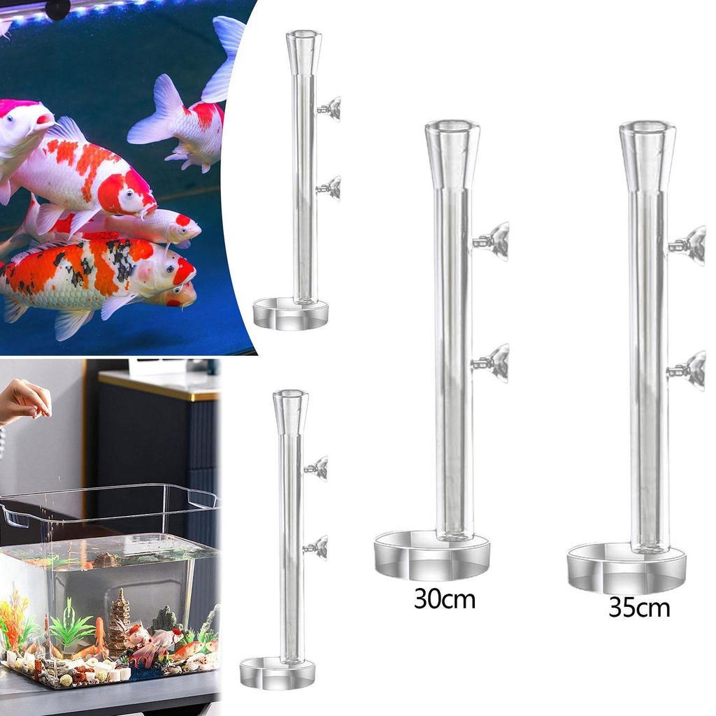 Aquarium Feeder Tube Easy to Use Fish Tank Accessories Multiuse Fish Food Container Transparent Feeding Tube for Spiders Fish