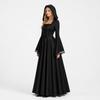 Gothic Witch Dress Cosplay Costume With Long Sleeves Halloween Attire For Adults