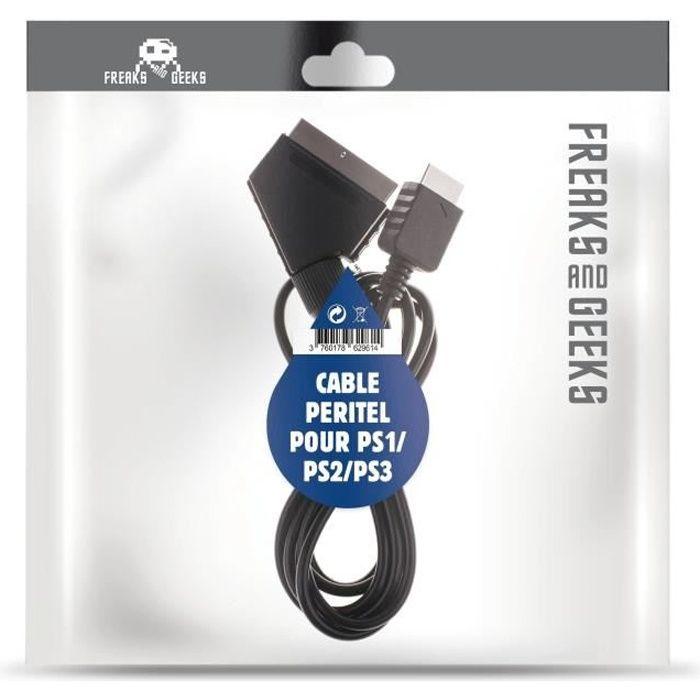 Câble Vidéo AV - FREAKS AND GEEKS - PS1/PS2/PS3 - Noir - Filaire - Garantie 3 ans