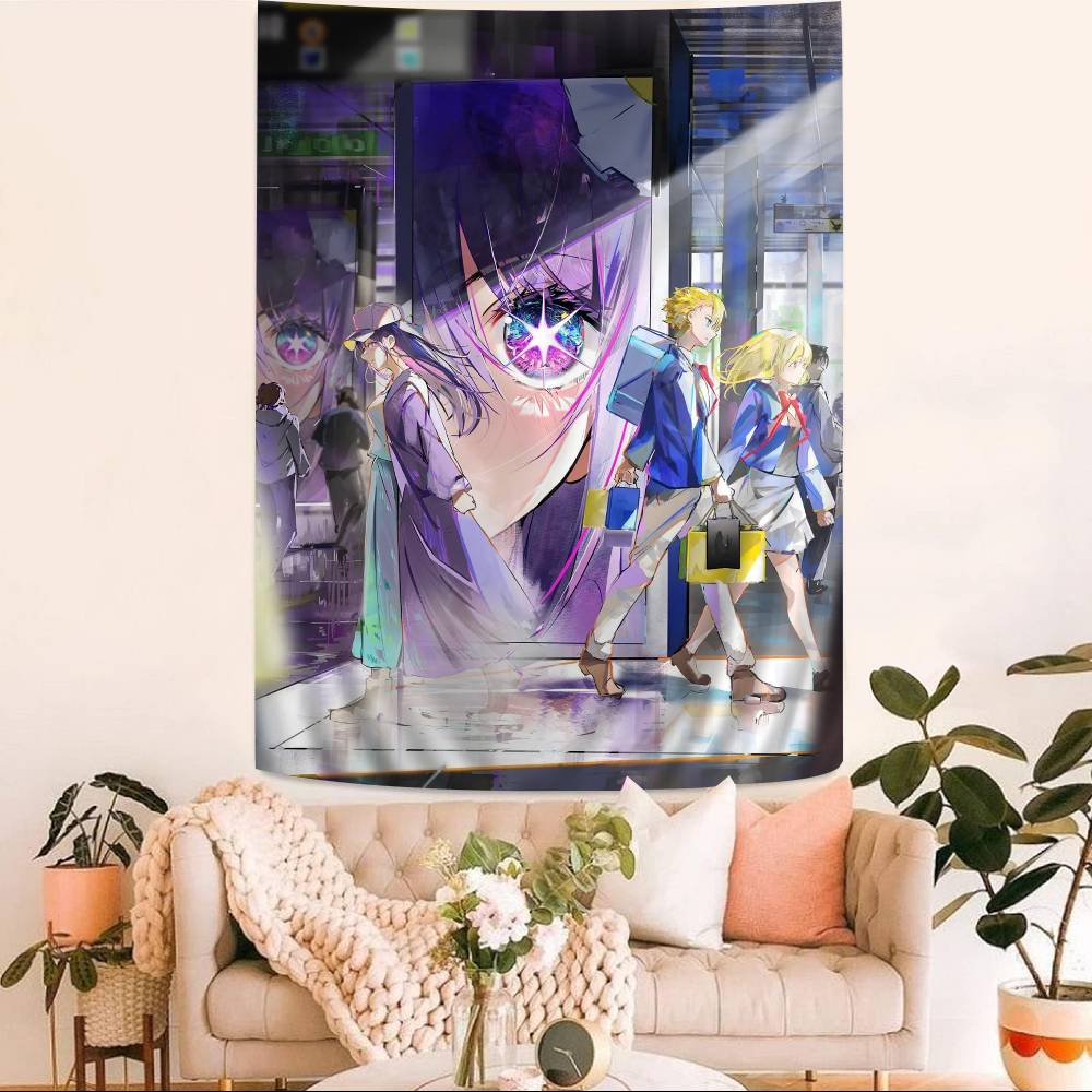 Anime OSHI NO KO Colorful Tapestry Wall Hanging Bohemian Wall Tapestries Mandala Wall Hanging Sheets