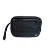 Pouch Clutch Bag Leather Business Bag Black Leather Used