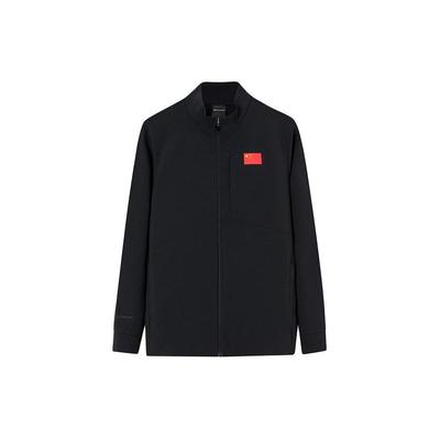 Champion Allwetter-Serie Einfarbiges Strick-Sportjacke mit Reißverschluss und Stehkragen Herrenjacke Schwarz 152410703-4