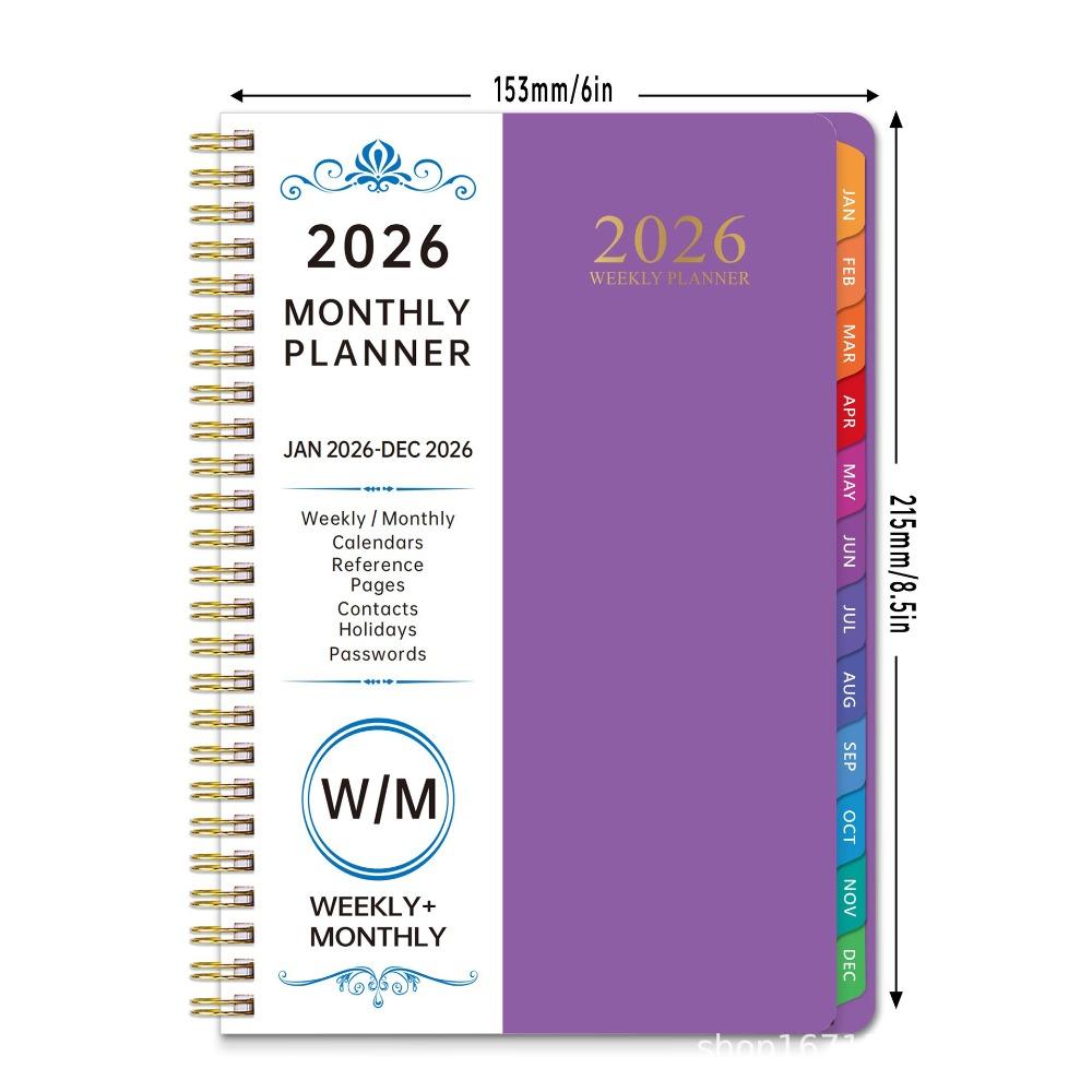 Index Tags Coil Diary Book Spiral Binding Spiral Notebook Daily Plan Schedule Daily Organization