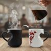 Heart Handle Design Heart-Shaped Mug Ceramic Material Thermochromic Mug  Couples Gift