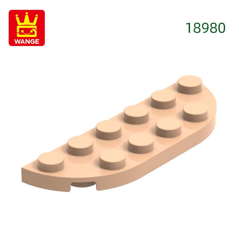 Non-Toxic 69Pcs/Lot 18980 Plate Round Corner 2X 6 Double Block Moc Color Accessories Compatible With Brick Diy Children Toy Assembly