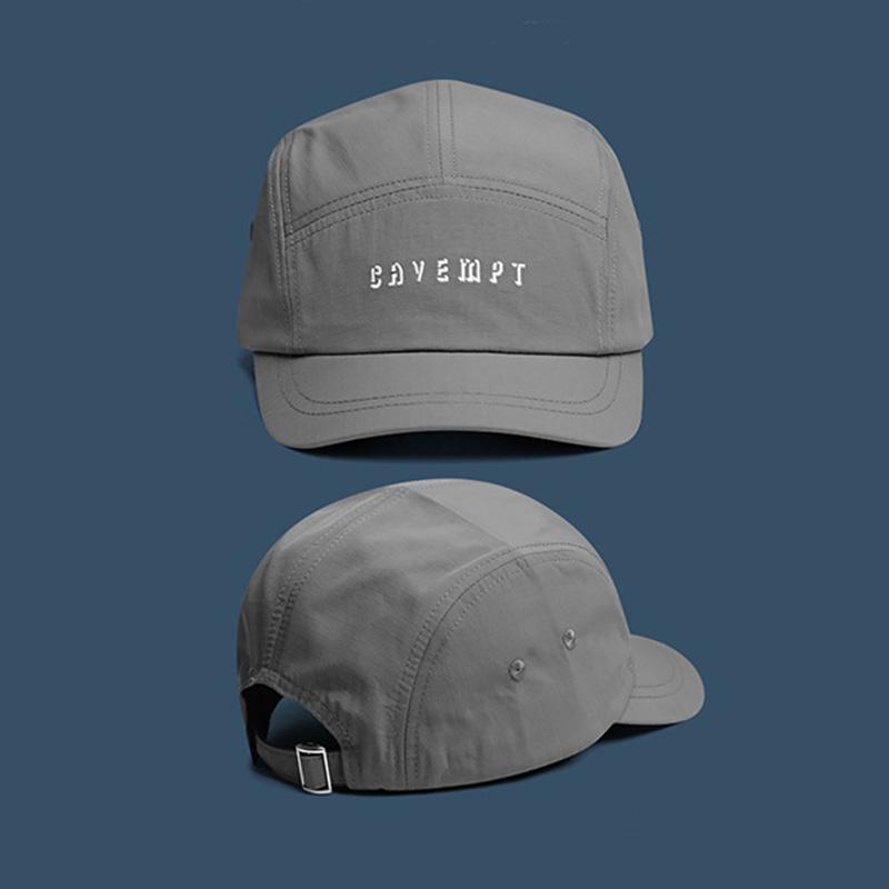Lightweight Quick-Dry Korean Baseball Cap for Men Vintage-Inspired Adjustable Buckle Closure Knit Fabric Sun Protection Breathab