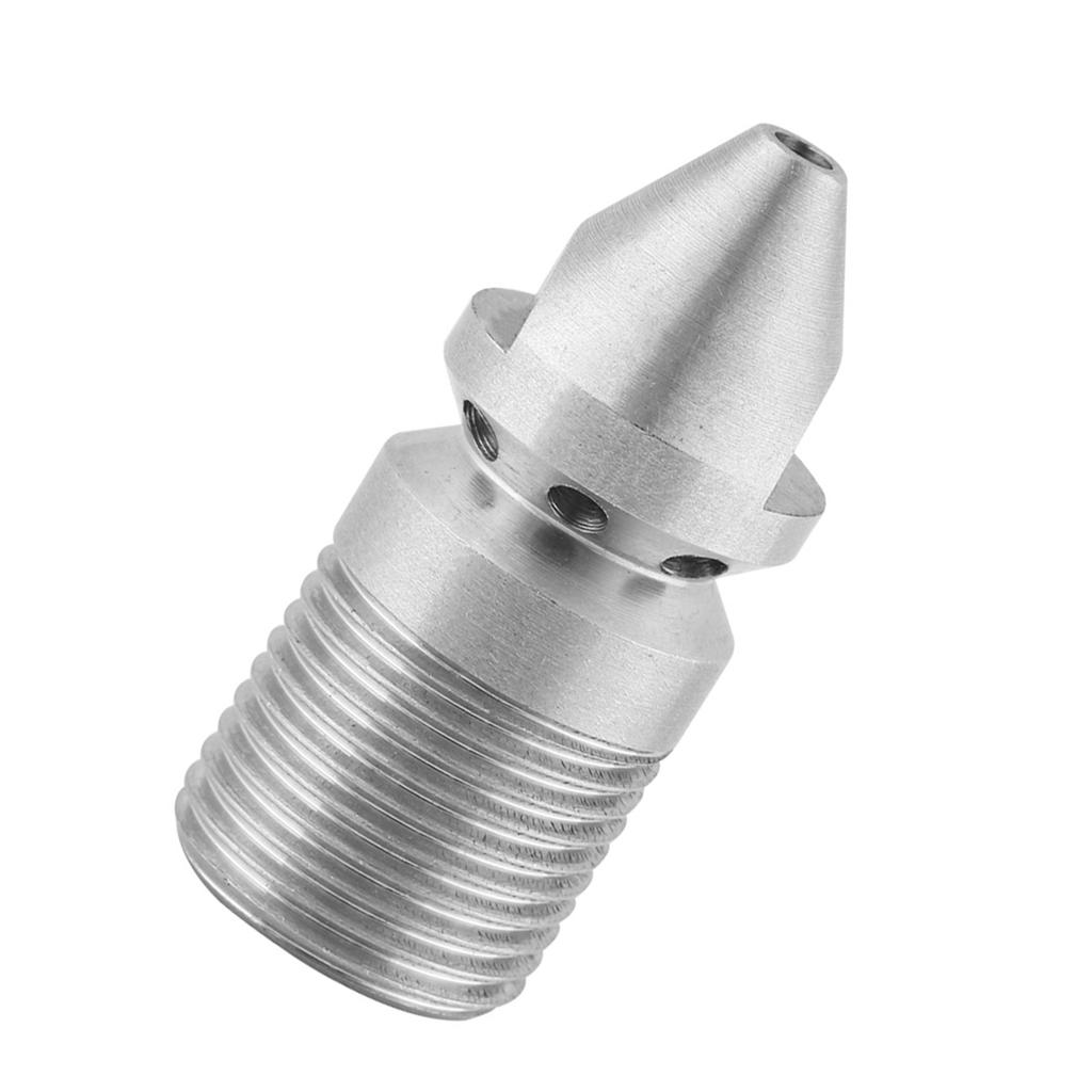 Stainless Steel SS304 Pressure Sewer Cleaning Pipe Drain Jetter Nozzle 3 8BSP Male Thread