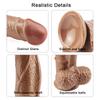 28cm Realistic Dildo with Powerful Suction Cup Realistic Penis Sex Toy Flexible G-spot Dildo with Curved Shaft and Ball Adult