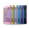 For Samsung Galaxy S6 S7 Plus Clear View Mirror Leather Flip Stand Case Cover